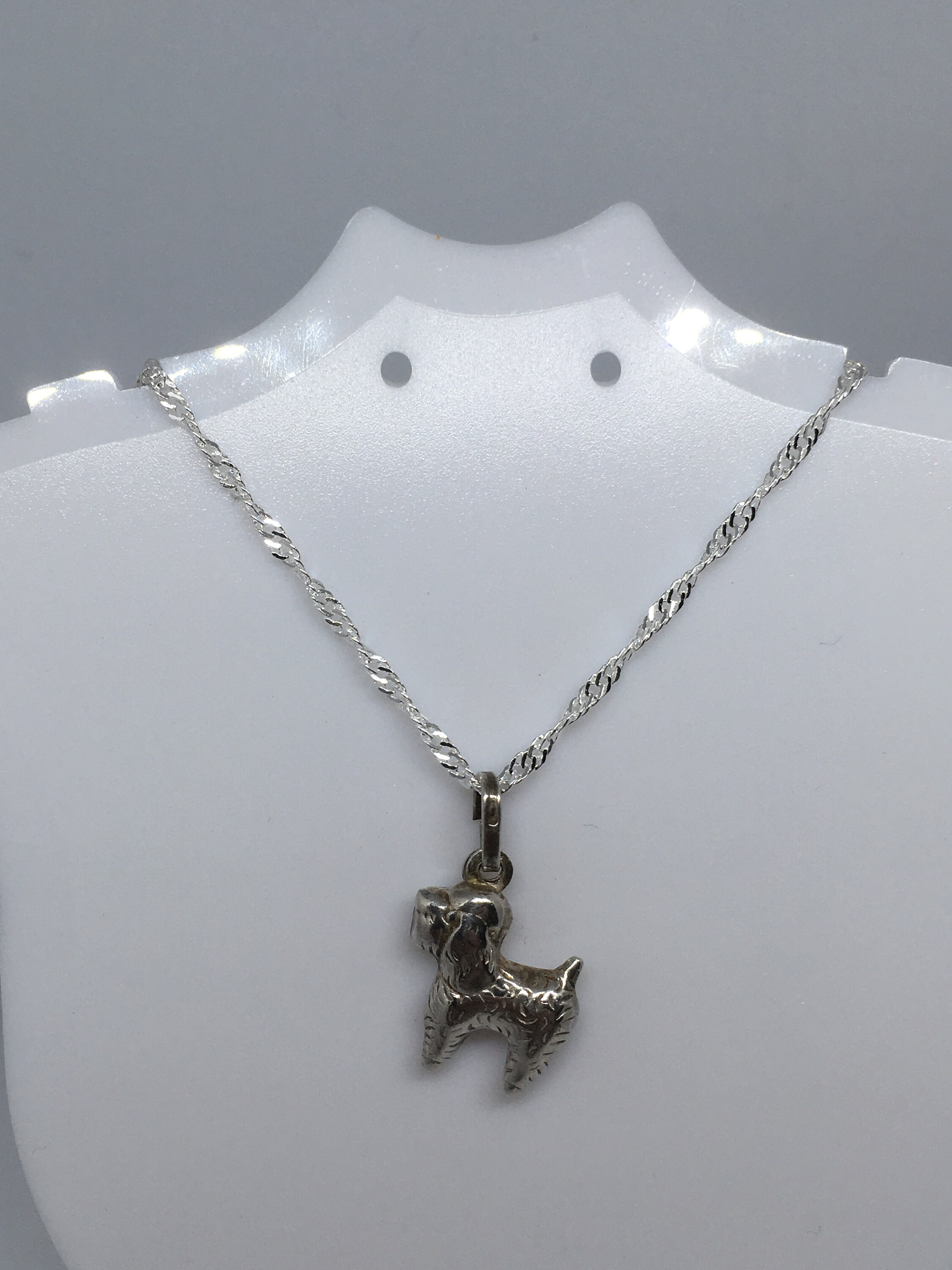Vintage Sterling Silver Dog Necklace Love Anniversary Etsy