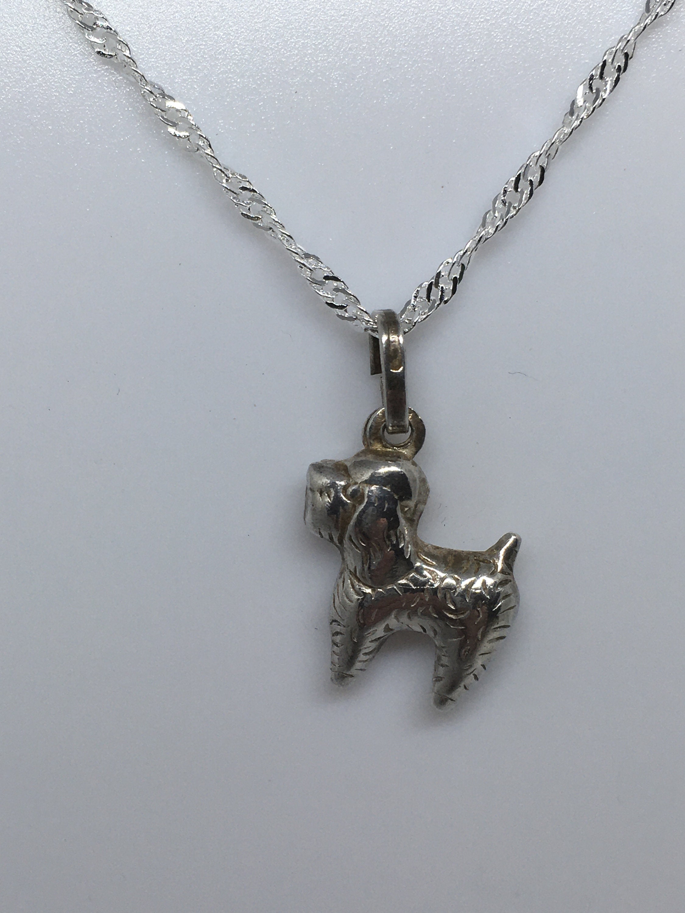 Vintage Sterling Silver Dog Necklace Love Anniversary Etsy