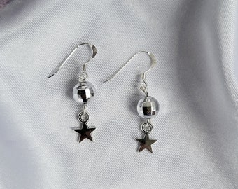 Folklore earrings, Star accessory, Mirrorball jewellery, Disco ball jewellery, Disco outfit, Birthday gift for her, gift for Swiftie