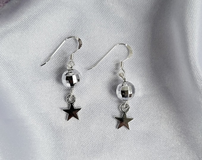 Folklore earrings, Star accessory, Mirrorball jewellery, Disco ball jewellery, Disco outfit, Birthday gift for her, gift for Swiftie