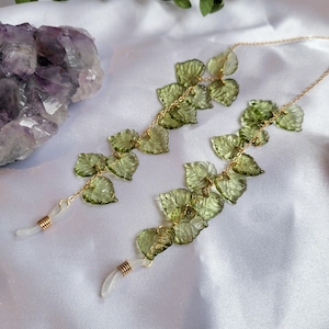 fairy glasses chain, leaf jewellery, sunglasses holder, cottagecore gift ideas, fairycore gifts for her, Birthday gift for teen
