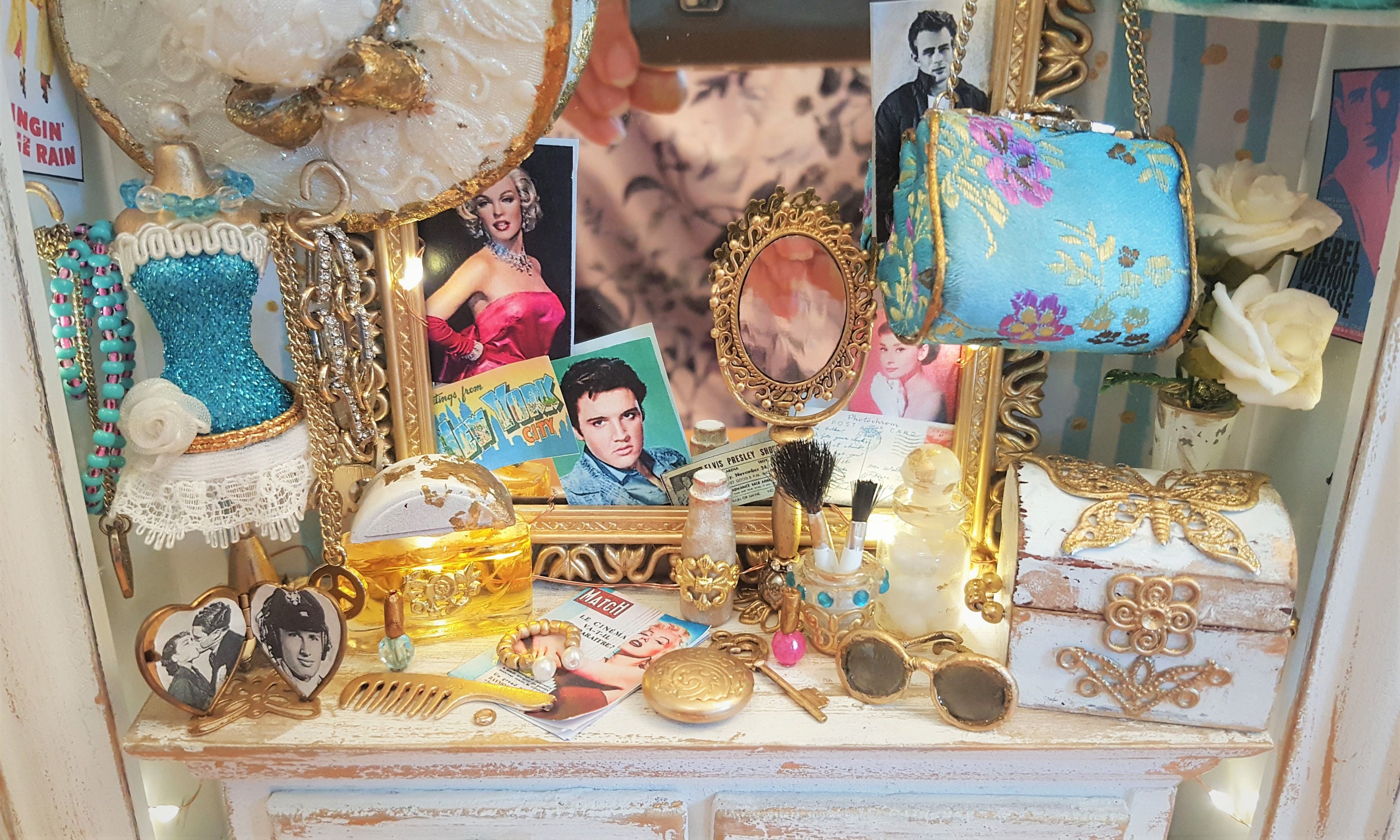 Dolls House Miniature Furniture. Dressing table and mirror in Etsy