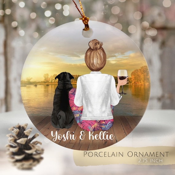 Girl and dog ornament 2025