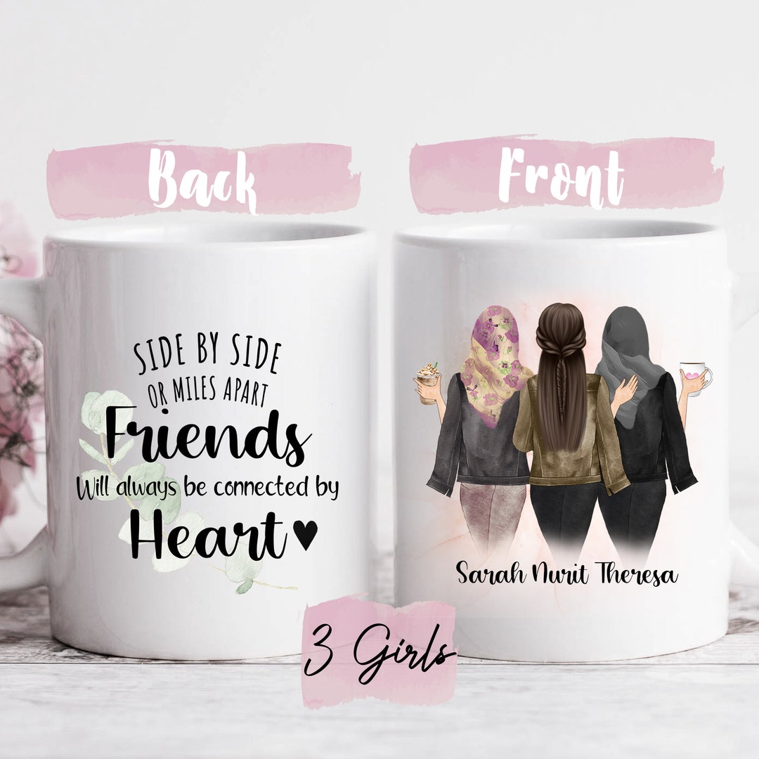 Buy 3 Islamic Girls Muslim Women Design Three Best Friends Girls ...