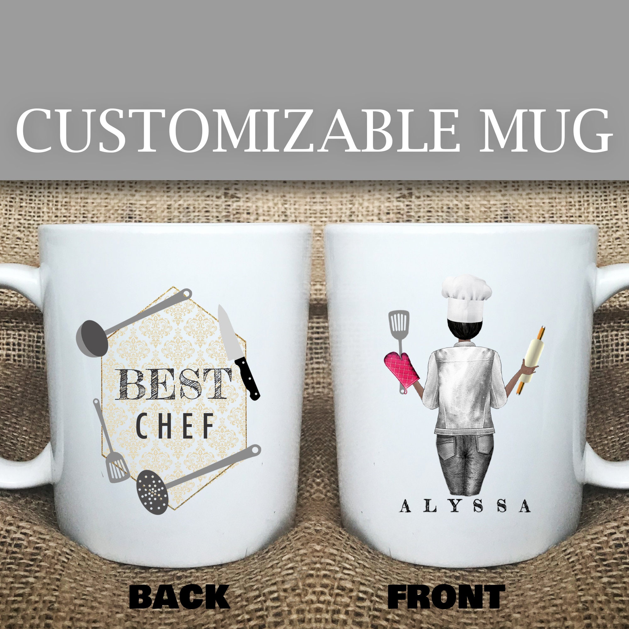 Customizable CHEF mug Perfect Gift for Chefs Pastry cook Etsy