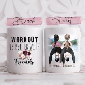 Fitness Gifts for Woman, Custom Fitness Gift. Personalized Workout Mug,  Kettlebell Gift. Gift for Gym Workout, Crossfit Kettlebell Mug 