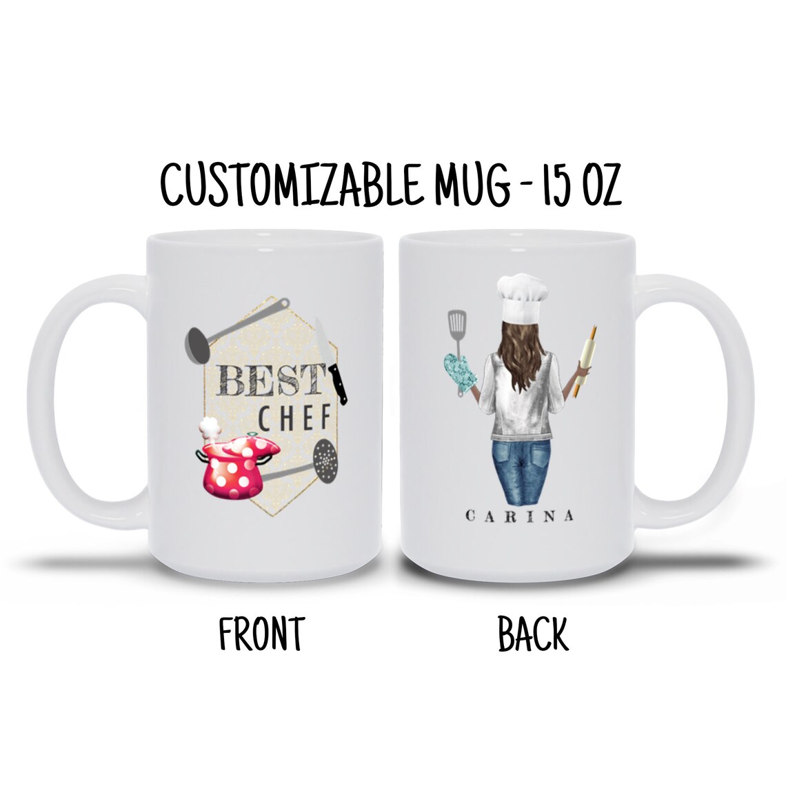 Customizable CHEF mug Perfect Gift for Chefs Pastry cook Etsy