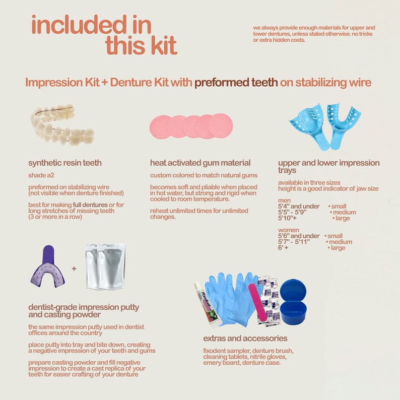 DIY Denture Kit / Missing Tooth Replacement / Full Denture ...