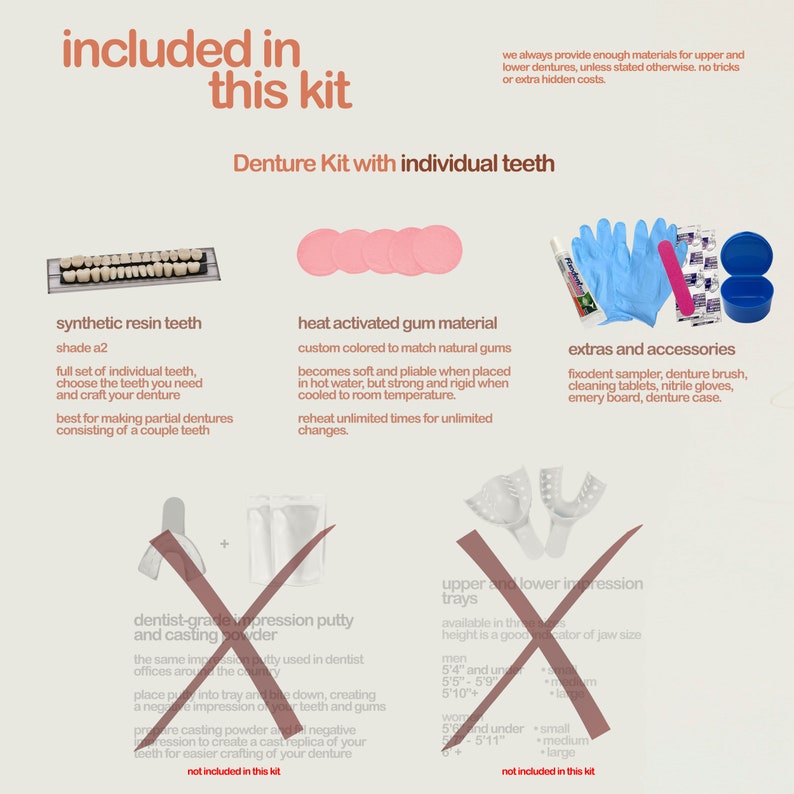 Custom Denture Kit Home Made Dentures Home Made Veneers Etsy