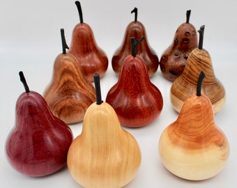 Wooden Pears. Pears Hand Made