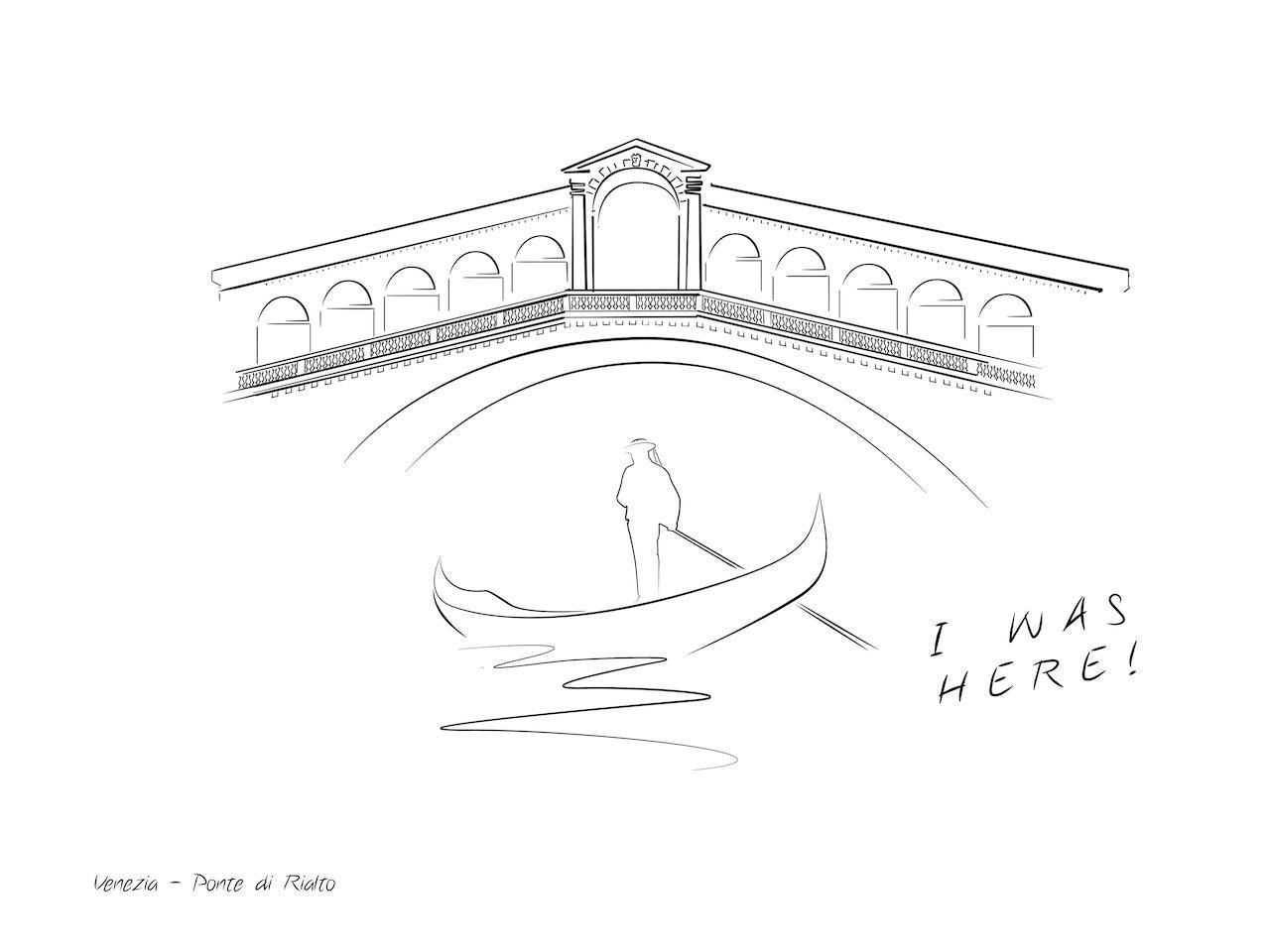Black and White Venice Italy Wall Art European Travel Adult Colouring ...