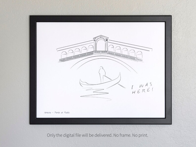 Black and White Venice Italy Wall Art European Travel Adult Colouring