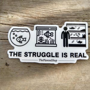 4 Fish Tank Decal Stickers, Aquarium Gifts, Laptop Hobby Vinyl Sticker ...