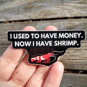 RCS Dwarf Shrimp Decal Stickers, Aquarium gifts, Laptop Hobby Vinyl Sticker Shrimp Bowl