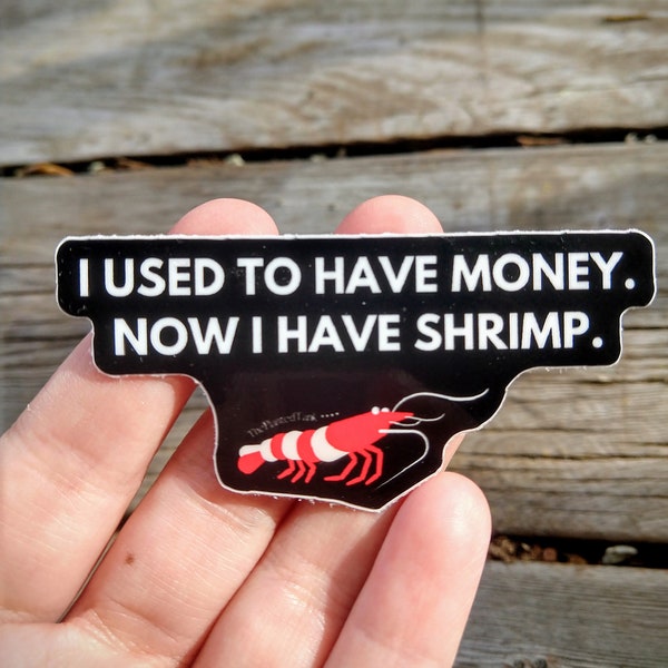 RCS Dwarf Shrimp Decal Stickers, Aquarium gifts, Laptop Hobby Vinyl Sticker Shrimp Bowl