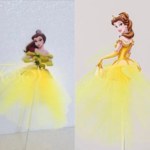 Princess Belle Cake Topper For Girls Birthday Party Decorations