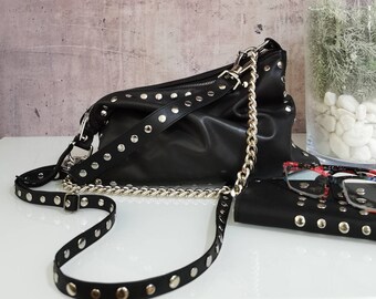 STUDS LEATHER HAND BAG 2714P レザーバッグ スタッズ STUDS LEATHER HAND BAG 2714P レザーバッグ スタッズ