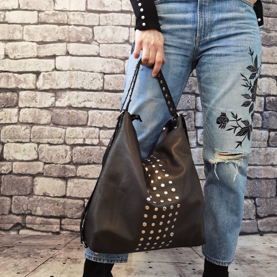 ★DEINET★ STUD POCKET BIG BAG IN BLACK DEINET Stud Pocket Big Bag in Black / DEINET Shoulder Bag | eBay