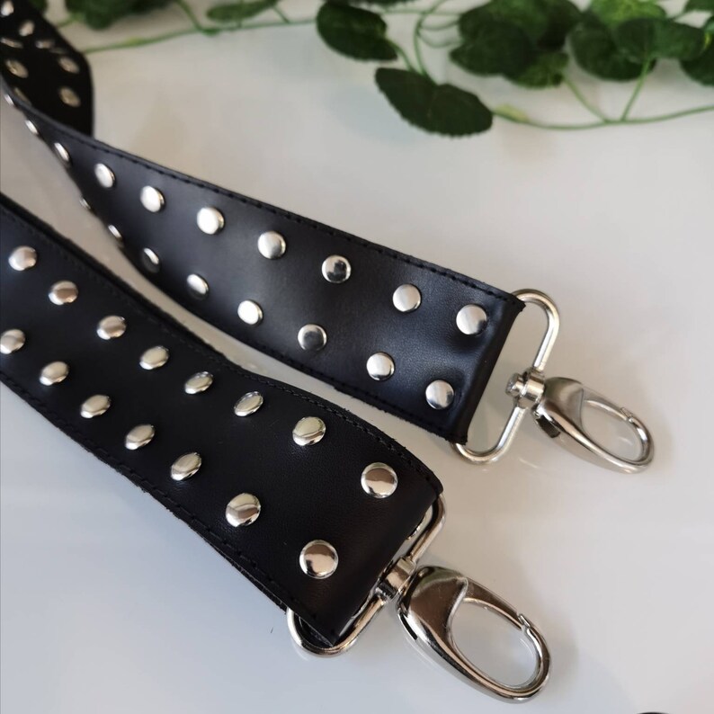 Black Shoulder Strap Replacement Strap Leather Shoulder Etsy