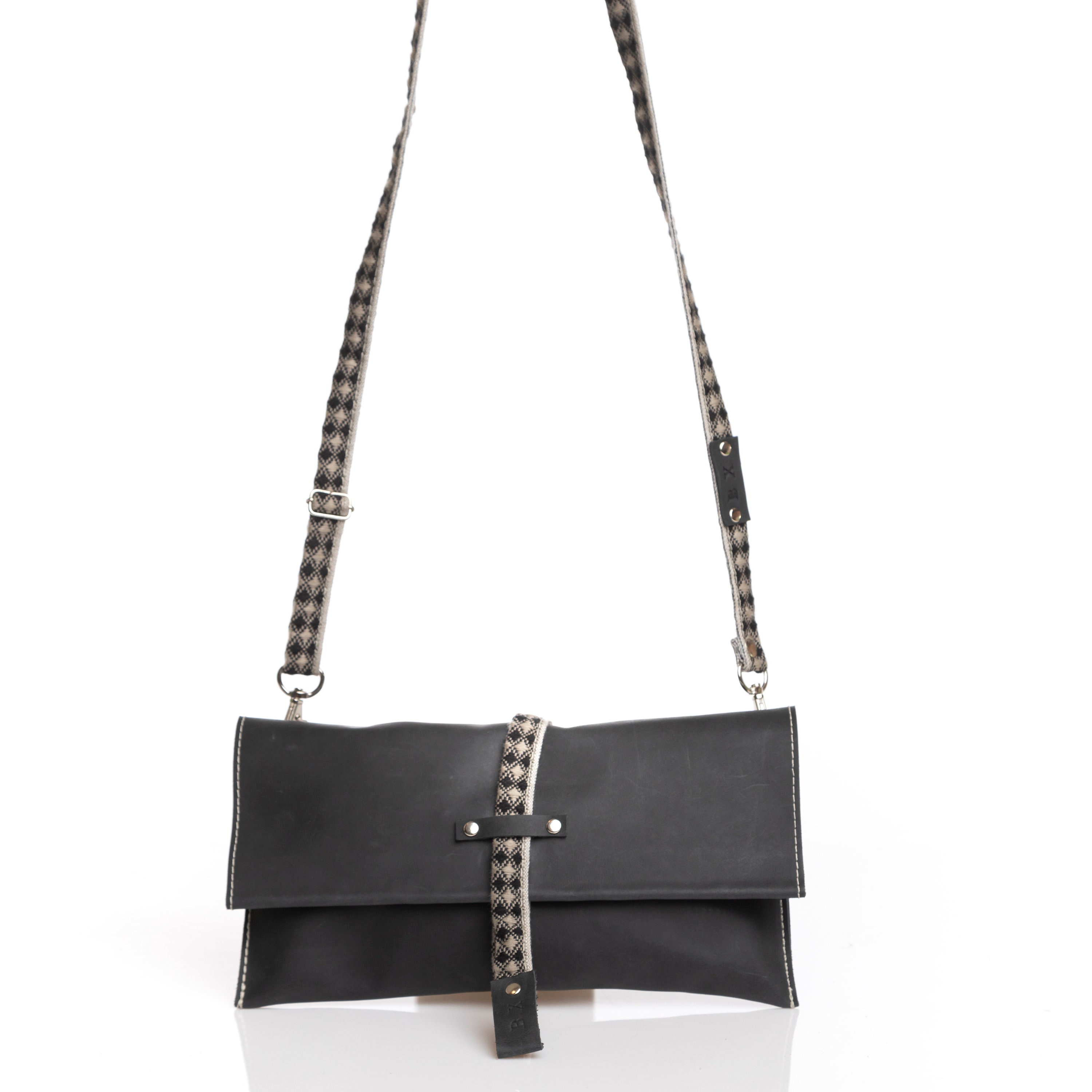 Black leather crossbody mini bag for women Small crossbody Etsy