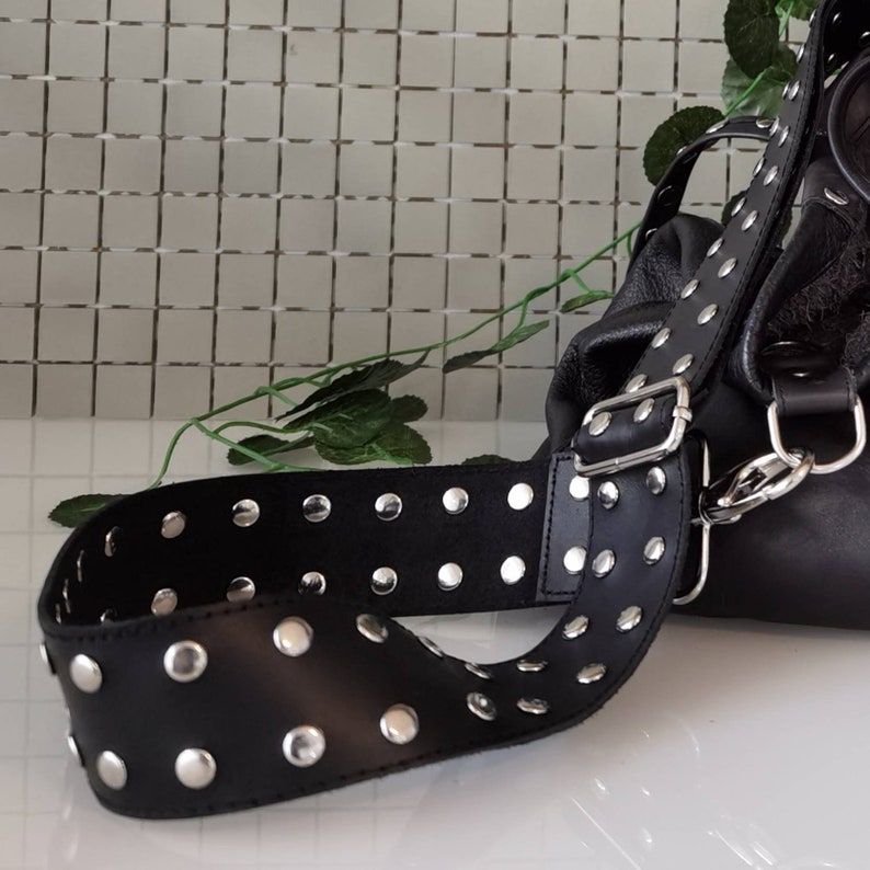 Black Shoulder Strap Replacement Strap Leather Shoulder Etsy