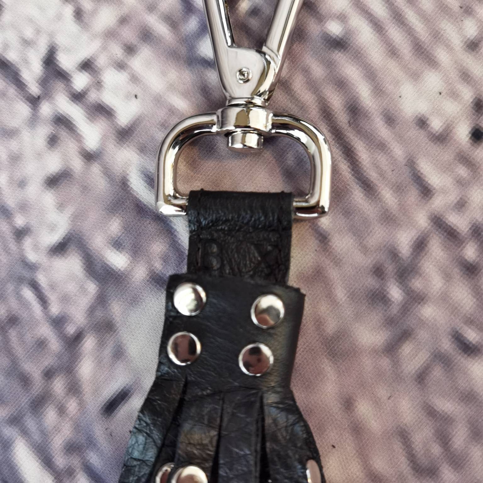 小物 STUDS & KNITTING LEATHER LONG KEY RING CALEE - STUDS & KNITTING LEATHER LONG KEY RING / CL