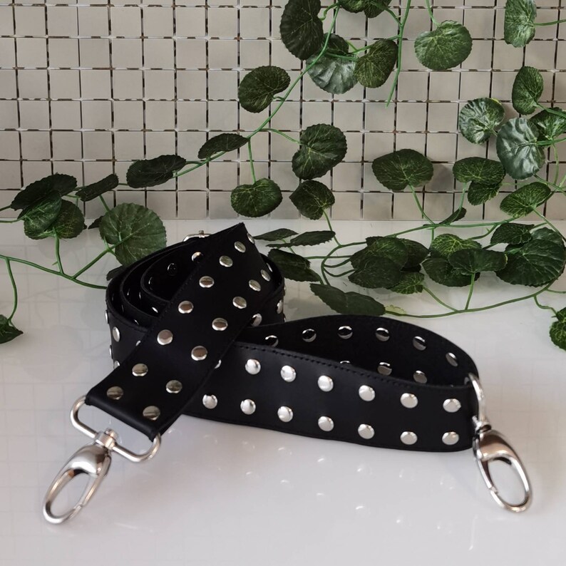 Black Shoulder Strap Replacement Strap Leather Shoulder Etsy