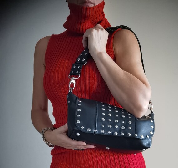 Studded Leather Bag, Crossbody Bag With Studs, Shoulder Bag