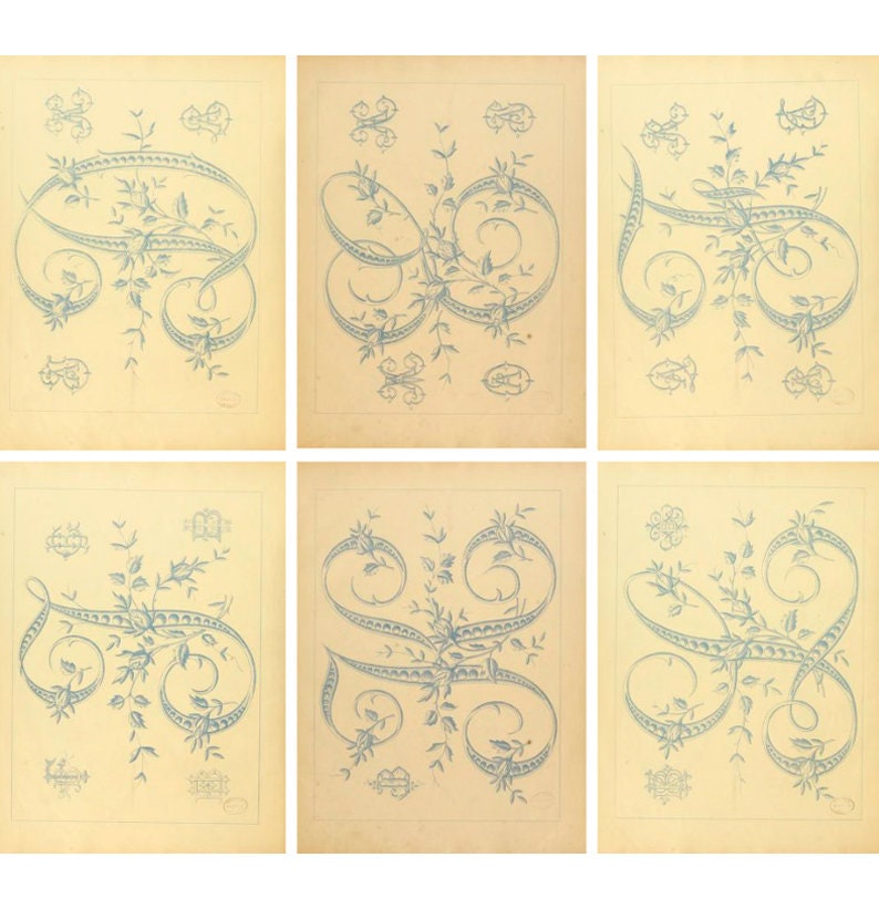 Victorian Alphabet Embroidery Book Needlework book PDF Etsy