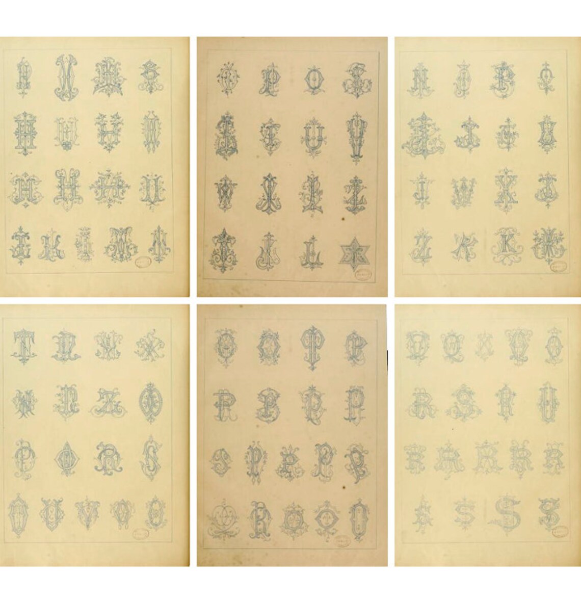 Victorian Alphabet Embroidery Book Needlework Book PDF Etsy