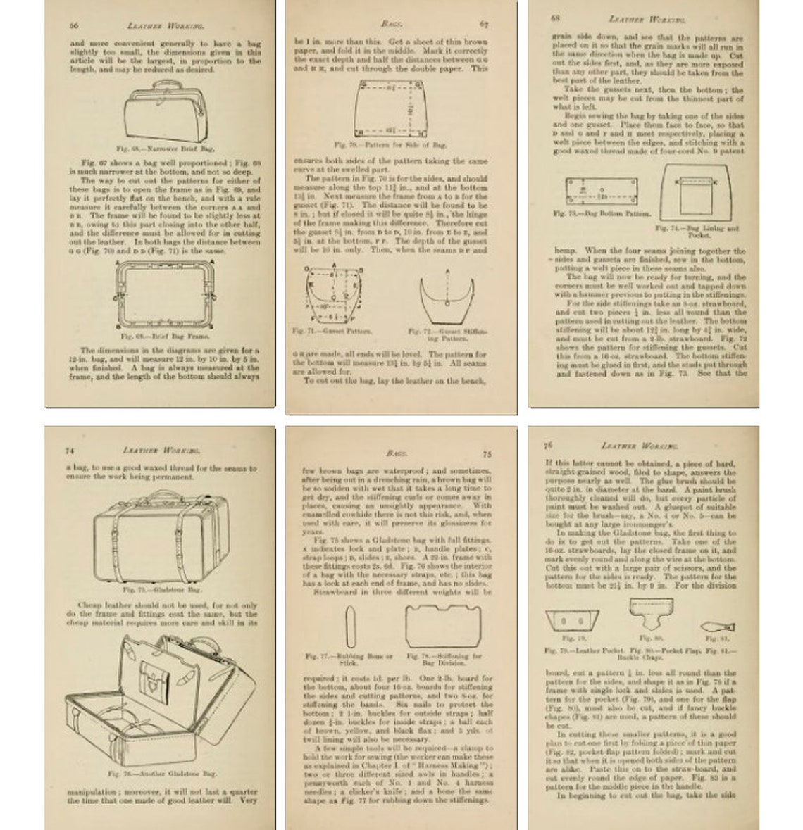 Leather Pattern PDF Pattern for leather craft PDF Etsy