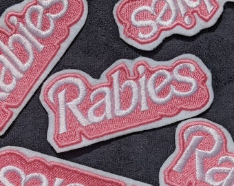 Barbie Rabies 95mm iron on patch