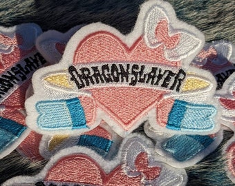 Dragon Slayer Sylveon iron on patch 85mm