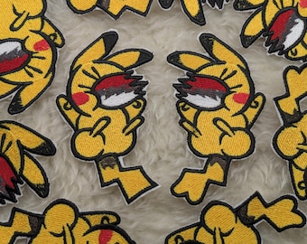 Unofficial Pocket Monster Biffed in the Face iron on patch
