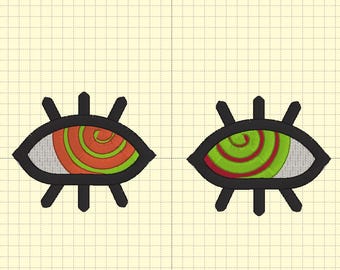 Spiral Eyes PES embroidery files