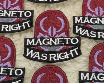 Magneto was Right 70mm iron on patch
