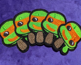 Melty Paleta Popsicle Michaelangelo Mikey TMNT 80mm iron on patch