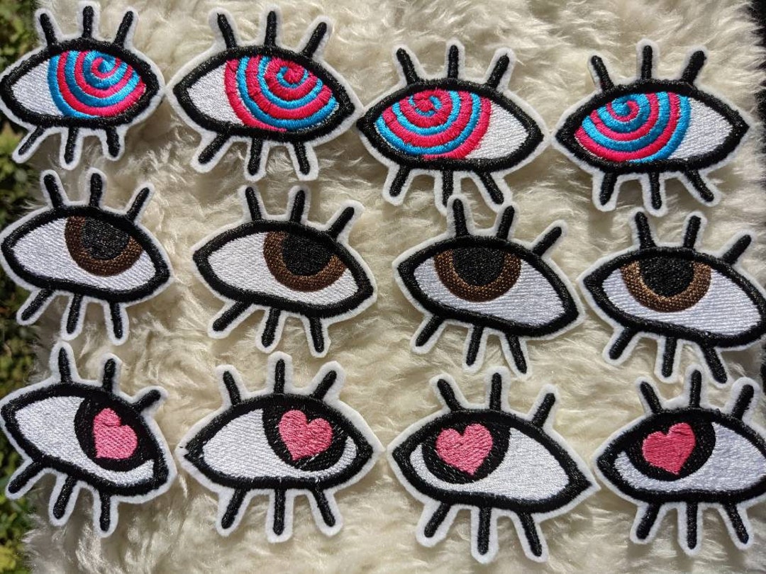 Rolling Eyes Set of Two Iron on Patches 65mm - Etsy