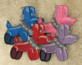 Punk balloon dog 100mm iron on patch