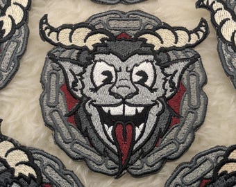 Krampus Embroidered Iron on Patch