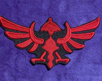 Hylian shield crest iron on patch 120mm