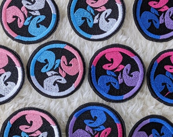 Splat Tri-Splatfest Pride flaga naszywka 60 mm do prasowania