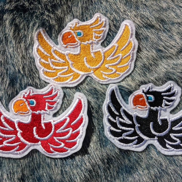 Chocobo Emblem 95mm iron on patch