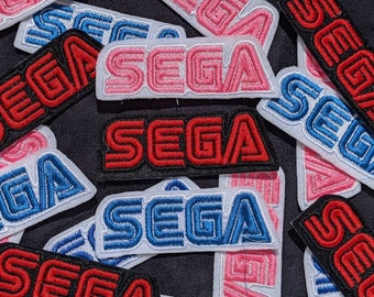 Unofficial Sega Classic logo 95mm iron on patch
