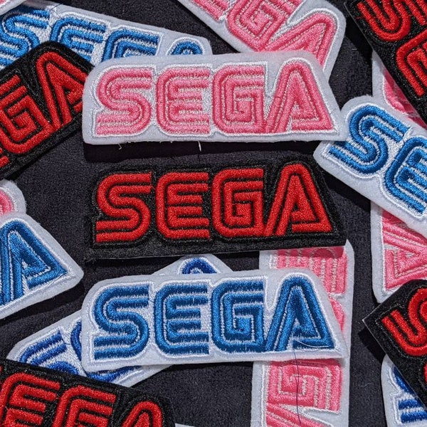 Sega Classic logo 95mm iron on patch