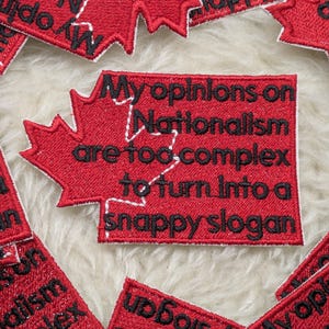 Canadian Politics 95mm iron on patch