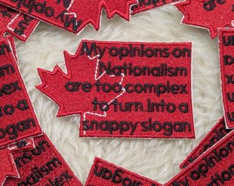 Canadian Politics 95mm iron on patch