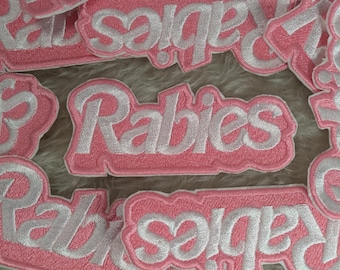 Rabies parody iron on patch