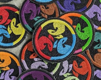 LIMITED EDITION Current Splatoon Tri-Splatfest Logo 60mm iron on patch