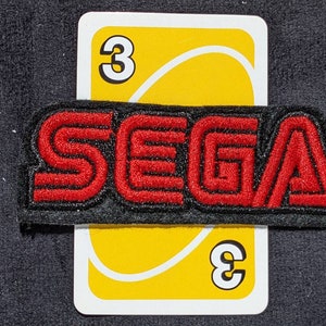 Inofficiell Sega Classic-logotyp 95 mm strykmärke (3) Shadow Red